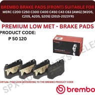 BREMBO GENUINE DISC BRAKE PAD (FRONT) FOR MERC C200 C250 C300 C400 C450 C43 C63 [AMG] [W205, C205, A