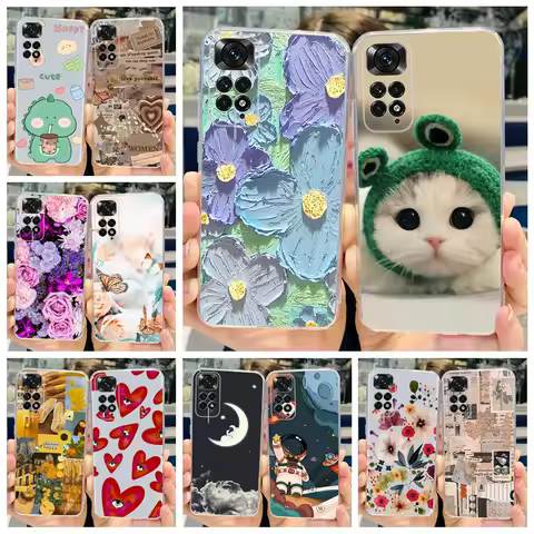 For Xiaomi Redmi Note 11 Case Redmi Note 11S 4G Colorful Painted Cover Soft Funda Phone Case For Xia