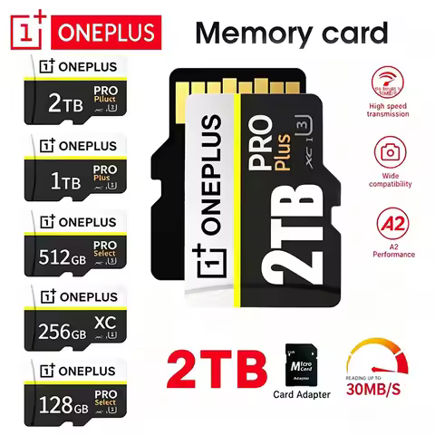 OnePlus Memory Card High-Speed V30 A2 4K SD Card 2TB 1TB Mini SD Card 512GB 256GB 128GB TF SD Card F