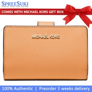 Michael Kors Wallet In Box Medium Wallet Jet Set Travel Zip Coin Cider Yellow 35F7GTVF2L