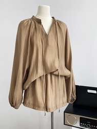 New store opening 50% discount for only three daysLace Up Long Sleeve Summer Pjamas For Women Shirt