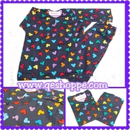 Johor Children's Kurung Dress English Cotton Dark Blue Mickey (2-3y, 3-4y)