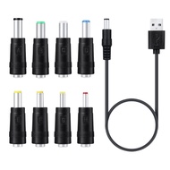 Dây Nguồn USB 8 Trong 1 Chuyển Đổi Sang DC 5V 5.5x2.1mm 3.5mm 4.0mm 4.8mm 6.4mm 5.5x2.5mm 6.3mm Cho