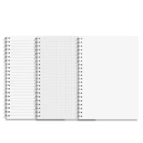A4/A5/A6/B5 Coil Notebook Grids/Blank/Horizontal Line Flip Over Design Sketchbook Spiral Notepad Sch