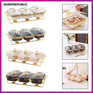 [Sharprepublic] Chafing Dish Buffet Set with Rack Luxury Food Warmer for Wedding Hotel Event