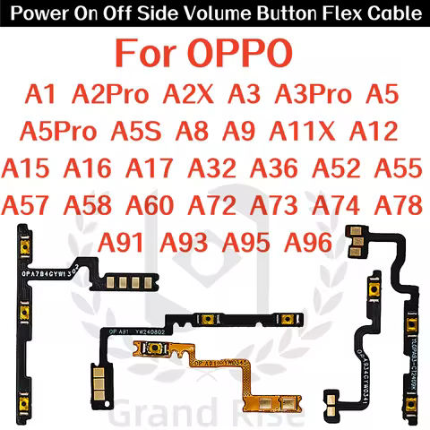 Power On Off Flex Cable for OPPO A1 A2Pro A2X A3Pro A5Pro A5S A 8 9 A12 15 16 17 32 36 52 55 57 A58 