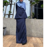 Navy Blue Kurung Kedah. Baju Kurung Kedah navy blue. Baju Kurung plain