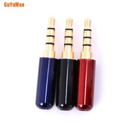 [GUYU] 1pcs 4 Pole 3.5mm Male stereo earphone headphone mini Jack Plug Audio HOO