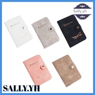 SALLY.YH 1pc Passport Cover PU Leather Packet Protector Cover ID Card Pouch