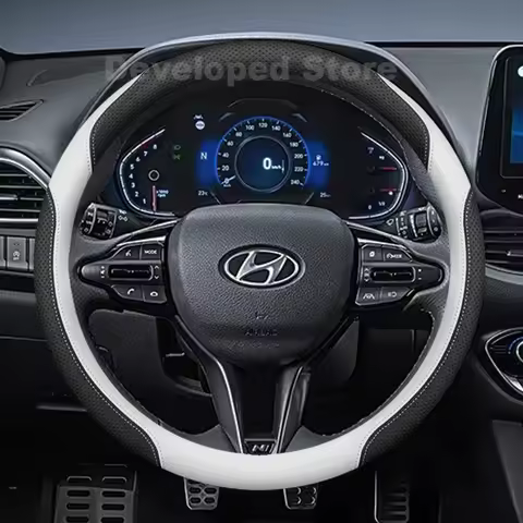 Car Steering Wheel Cover For Hyundai i30 Hybrid i20 i10 N Line 2025-2013 Leather Auto Steering Wheel
