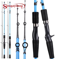 Sougayilang Fishing Rod 1.8m/6ft Spinning/Casting Fishing Rod 2 Sections Carbon Fishing Rod Joran Pa