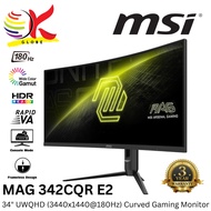 MSI 34" MAG 342CQR E2 UWQHD (3440x1440 @180HZ) VA PANEL LCD CURVED GAMING MONITOR (1MS, INPUT: HDMI+