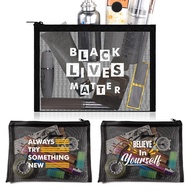Makeup Bag Mesh Makeup Travel Zip Pouch Cosmetic Wallet Bag Nylon Portable Mesh Cosmetic Bag for Wor