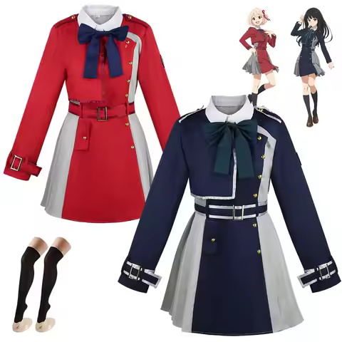Lycoris Recoil Chisato & Takina Cosplay Costume - Anime JK Uniform Dress, Stylish for Daily Wear, St