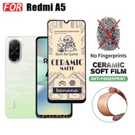 3 IN 1 Redmi A5 เซรามิคกระจกนิรภัยสําหรับ Redmi A4 Redmi A3 เลนส์กล้องป้องกันหน้าจอและฟิล์มด้านหลัง