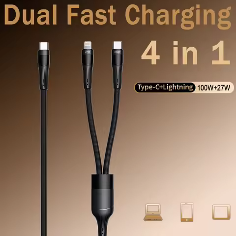 2 in 1 USB Cable Micro USB Type C Fast Charger Micro USB Type C Data Cable For IP 14 13 Samsung Xiao