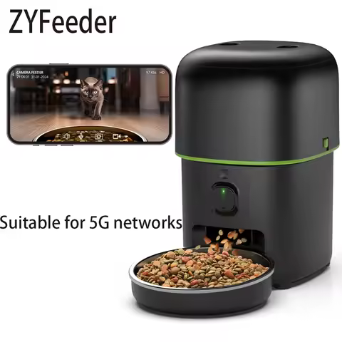 2L 5G Camera Pet Feeder Automatic Cat Smart Food Dispenser Auto Dog Slow Food WIFI Timed Quantitativ