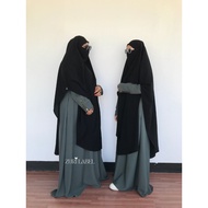Xavia ABAYA (ABAYA ONLY) BASIC RITS YKK FURSHAN BURJ MUSLIMAH GAMIS BY ZURILABEL