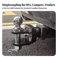 Tow Hitch with 50mm Ball Head Secure Trailer Hitch with Mounting Bracket Tow Ball Assembly with Pin 