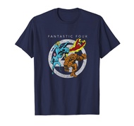 Marvel Fantastic Four Team up Distressed Classic Logo T-Shirt