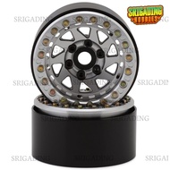 SSD Rim 1.9 Bruiser Beadlock Wheels (Silver) 12mm Hex