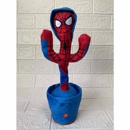 Spiderman Talking Toy Dancing Cactus Doll Speak Talk Sound Record Repeat Toy Kid Gift
