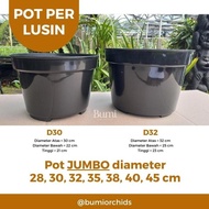 LUSINAN Pot Tanaman Bunga Plastik JUMBO 28 30 32 35 38 40 45 cm grosir