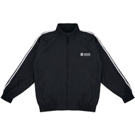 Unisex Waterproof Windproof Black and White Striped Tracktop Jacket – Axxon Threads