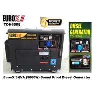 Euro-X TDH6508 (5,000W / 5.0kVA) Portable Silent Diesel Generator