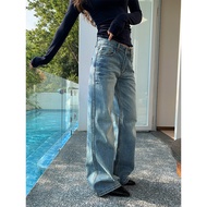 Yuyi Spring 2025 Side-Tie Dye Straight Jeans - Women’s Cy1103