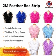 2M Feather Boa Strip Craft Costume Dressup Wedding Party Flower Decor
