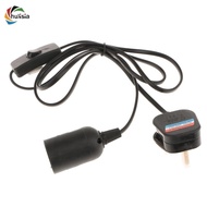 [chulisia] E27 Screw Bulb Socket, Bulb Holder Base with Cable Cord and On/Off Switch, (UK