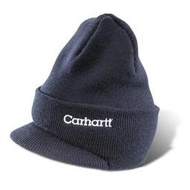 CARHARTT A164 Knit Hat With Visor 黑色毛帽 帽沿版 stussy nike acg