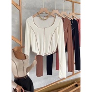 Heejin Rib Longsleeve / Knit Long Sleeve Shirt