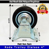 4 INCH RUBBER TROLLEY WHEELS NON-BRAKE TROLLEY DISPLAY WHEELS CASTOR TROLLEY