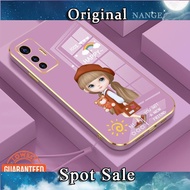 KZB cute girl doll Casing for Vivo V17 Vivo V15 Vivo V15 PRO Vivo V11 Vivo V11i Vivo V11 PRO Vivo V7 PLUS case plating luxury happy tiger silicone straight edge cover