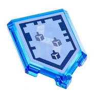 Lego 22385pb122 Tile Modified 2 x 3 Pentagonal with Nexo Power Shield