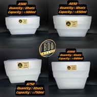 A500/A650/A750/A1000  DISPOSABLE PLASTIC FOOD CONTAINER/ BEKAS PLASTIK/BEKAS PANJANG/CONTAINER RECTA