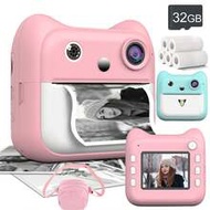 Instant Print Kids Camera - Kids Camera Toy, Instant Print Digital Camera, Suitable For Teenagers, B