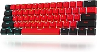 iTastatur (keycap only) PBT keycap, 104-key Customization, 60% Backlight with Key Puller OEM Configuration American Layout, Suitable for 61/87/104Cherry MX Mechanical Keyboard (Red+Black)