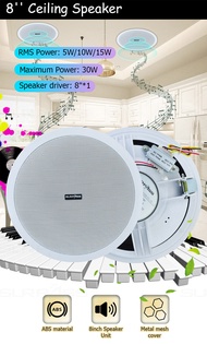 8inch Ceiling Speaker Wall Mount Loudspeaker Home theater Surround Sound System Public Adress Audio