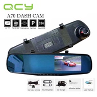 Qcy A70 Dual Dashcam Vehicle Black Box 4.3 HD Car DVR Lens