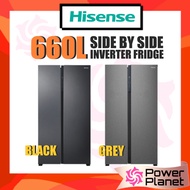 Hisense 660L Side by Side Inverter Fridge RS708N4ASN1 Grey |  RS708N4ABN1 Black