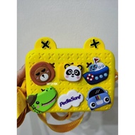 Pediasure Kids Satchel Bag - Yellow 3D KIds Sling Camera bag DIY Cartoon Animals Shoulder Messenger 