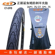 CST ครีบฉลามใหม่26 27.5*1.5 1.75ยางนอกสำหรับจักรยานเสือภูเขายางกึ่งออปติคอลกันขีดข่วนสำหรับการเดินทา