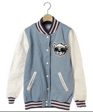 ❤️🈹💥 日本潮牌 JOYRICH 絕版 藍白色 熊仔圖案 型格 棒球外套 褸 Jacket