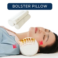 Ready Stock Cervical Neck Roll Pillow Washable Cover Memory Foam Cylinder Pillows for Spine Discomfort Yoga Bed Bolster Pillow