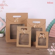 BLISS Gift Bag Transparent Window PVC Candy Biscuits For Wedding Christmas Present Birthday Party Wrap Boxes