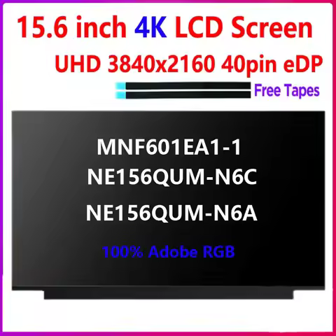 15.6 inch Laptop LCD Screen NE156QUM-N6C NE156QUM-N6A MNF601EA1-1 Replacement Display Panel UHD 3840