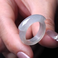 冰種翡翠馬鞍戒指戒圈 | 國際14圍 | 天然緬甸玉翡翠A貨 | 送禮